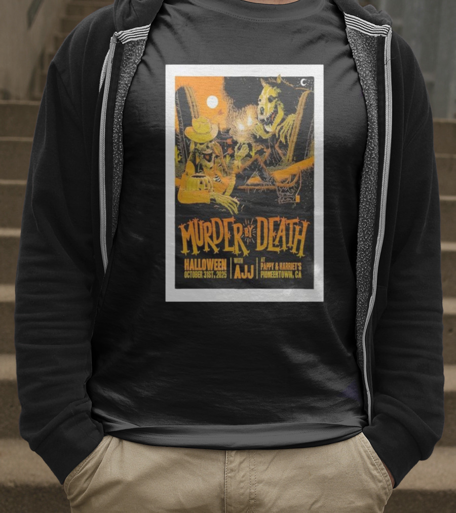 Murder By Death Halloween 2025 With AJJ Pioneertown Pappy & Harriet’s T-Shirt