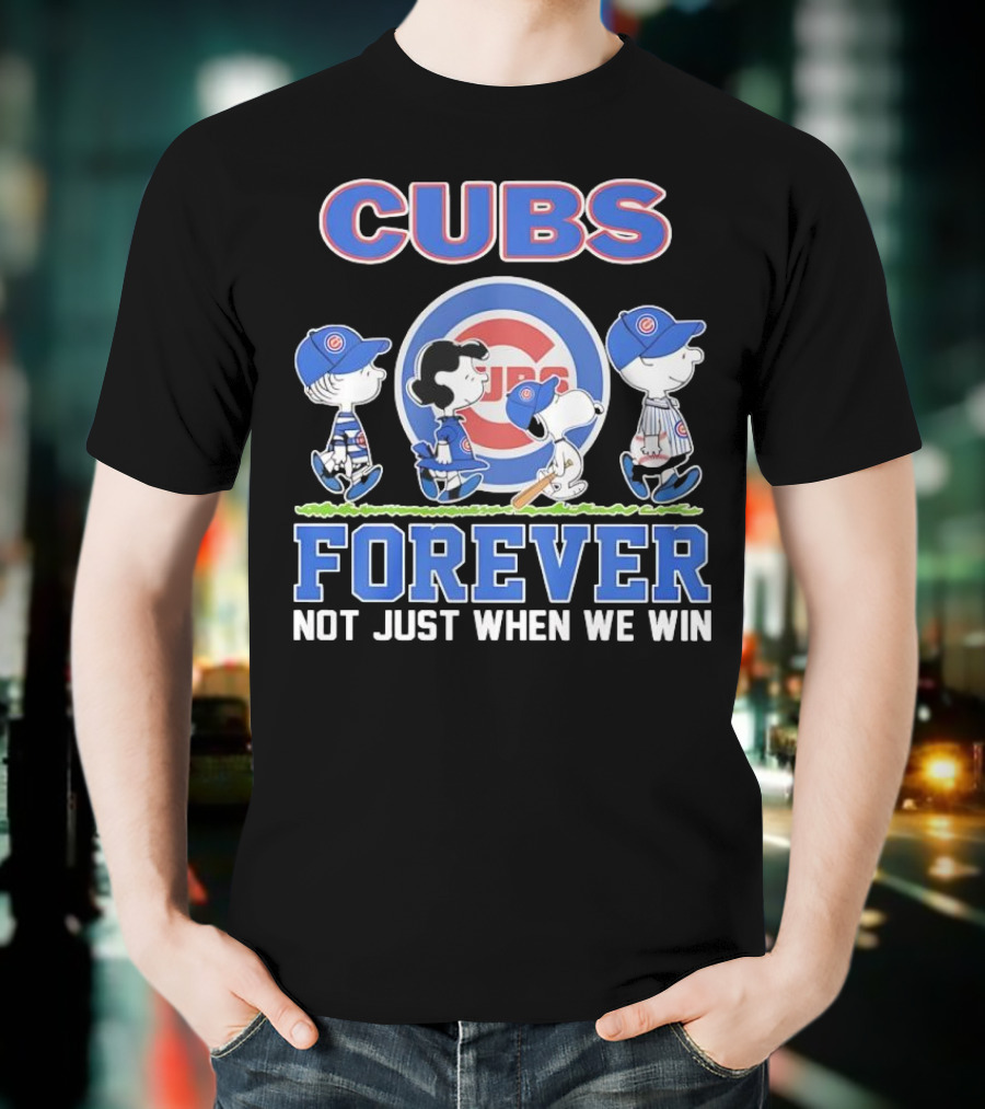 Cubs Forever Peanuts Comic Not Just When We Win T-Shirt
