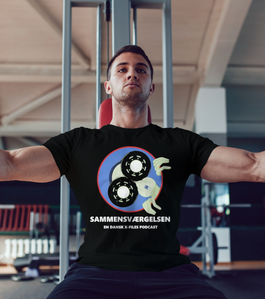 Sammensværgelsen En Dansk X Files Podcast Alien Wheel Design T-Shirt