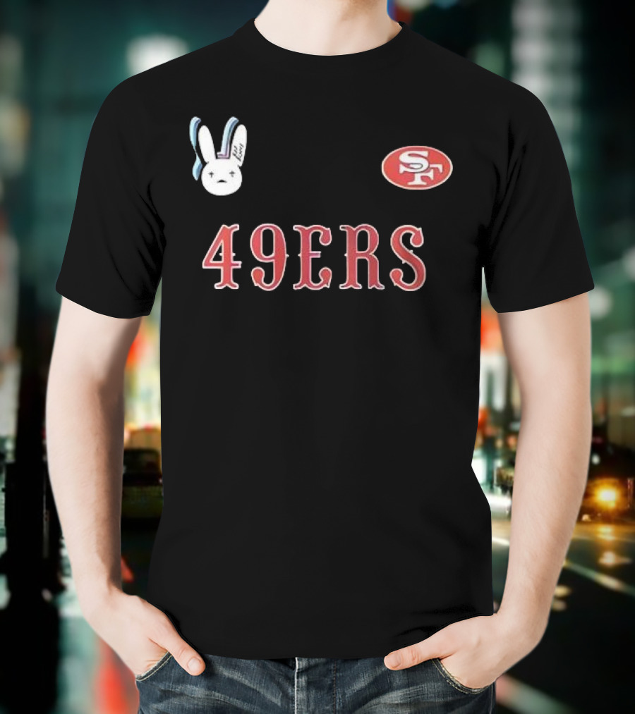 San Francisco 49ers Bad Bunny Super Bowl Lx Signature Bunny Mascot 49ers SF T-Shirt