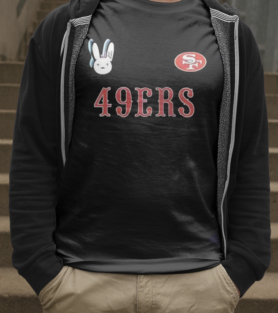 San Francisco 49ers Bad Bunny Super Bowl Lx Signature Bunny Mascot 49ers SF T-Shirt