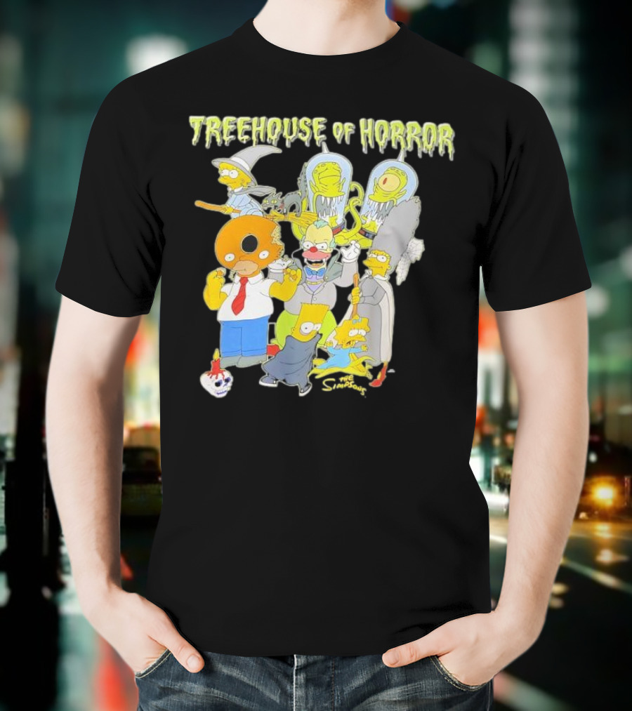 The Simpsons Treehouse Of Horror Characters Halloween Compilation T-Shirt