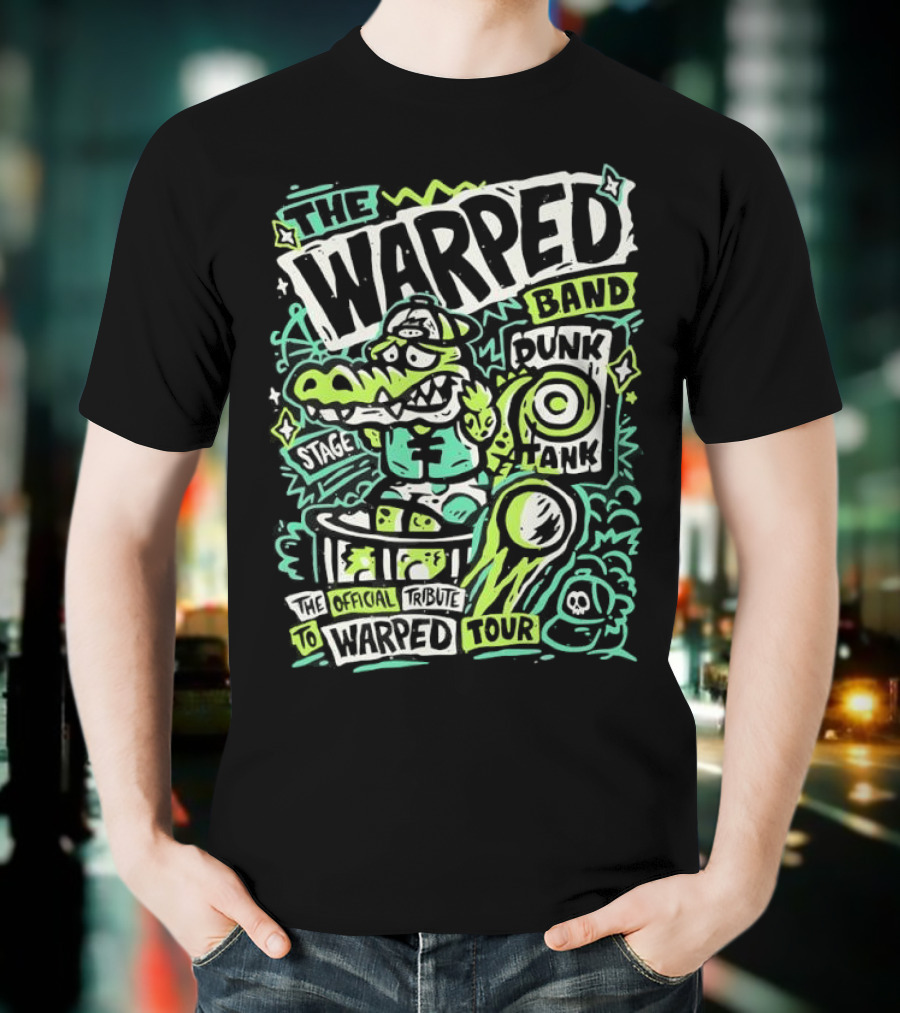 The Warped Band Dunk Tank Warped Tour Crocodile Cartoon T-Shirt