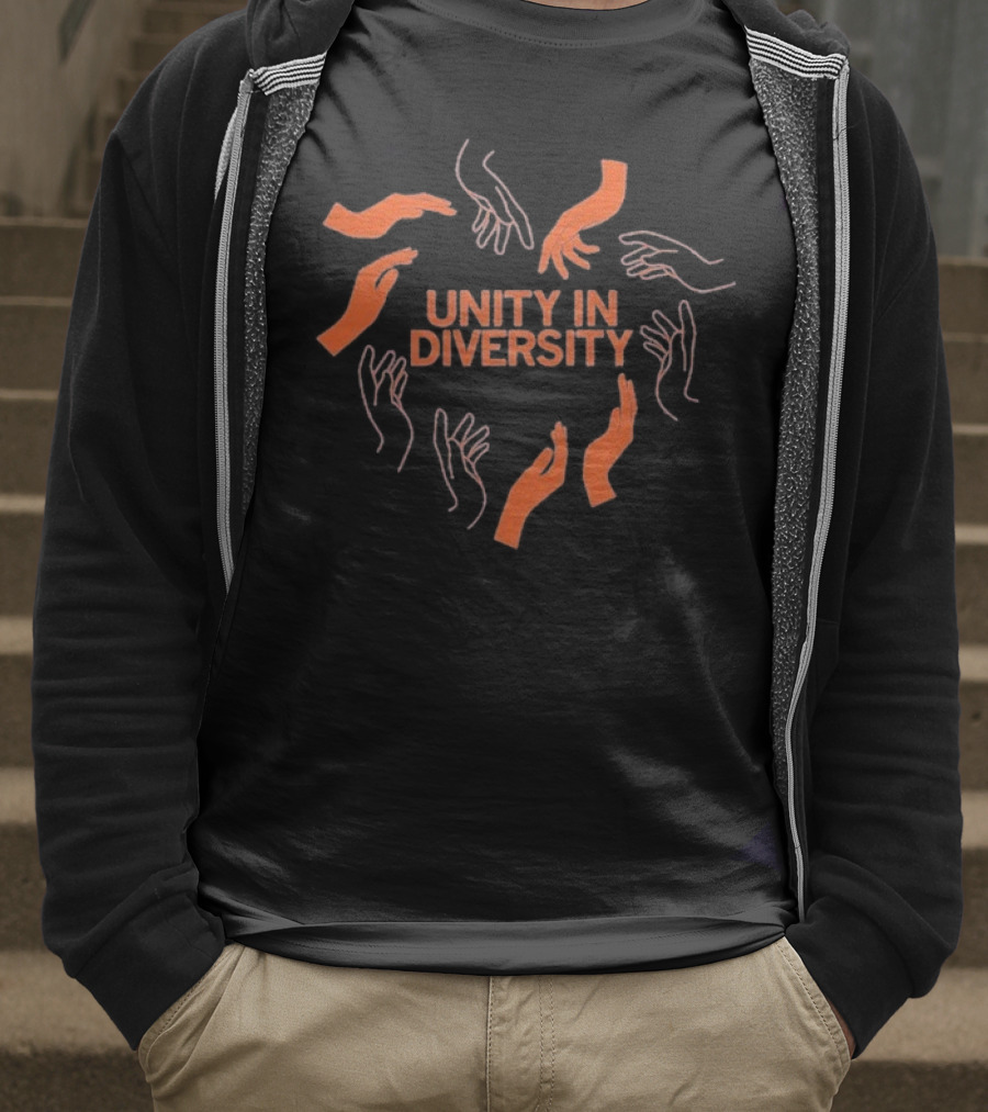 Unity In Diversity Celebrating Harmony With Hands T-Shirt
