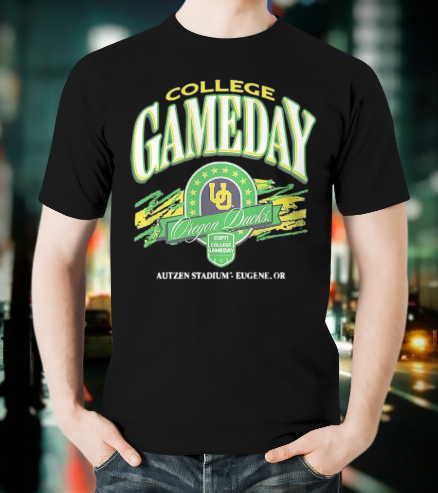 College GameDay Oregon Ducks ESPN Autzen Stadium Eugene OR T-Shirt