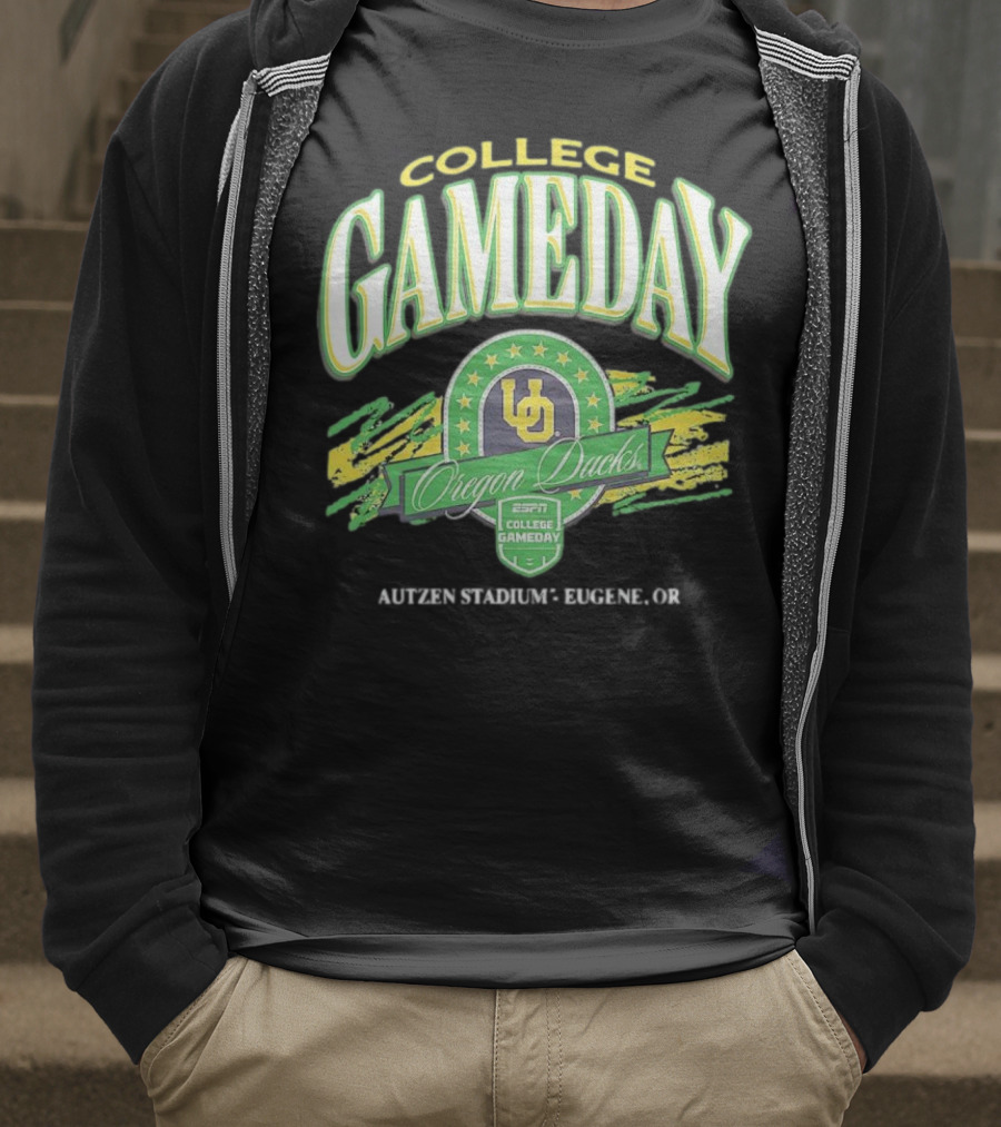 College GameDay Oregon Ducks ESPN Autzen Stadium Eugene OR T-Shirt