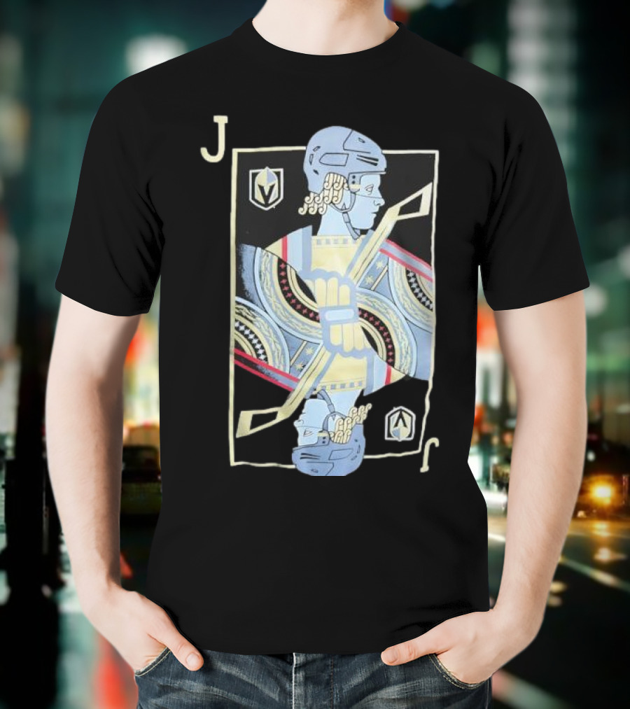 Fanatics Jack Eichel Vegas Golden Knights Playing Card Artwork Star Pattern T-Shirt