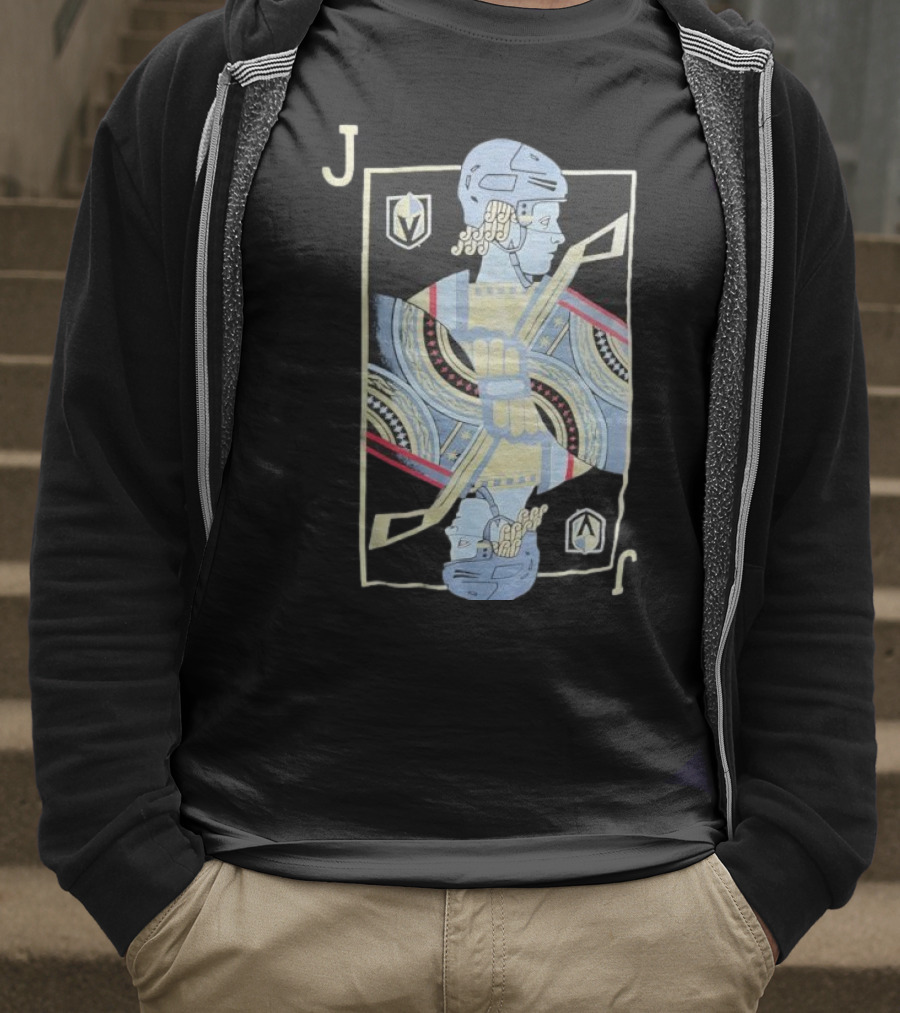 Fanatics Jack Eichel Vegas Golden Knights Playing Card Artwork Star Pattern T-Shirt