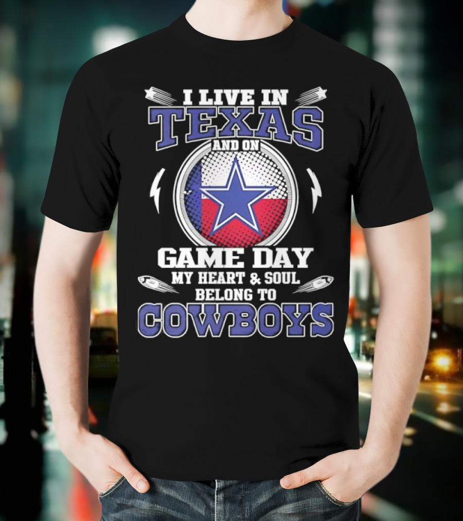 Texas Game Day Heart Soul Belong To Cowboys Dallas T-Shirt