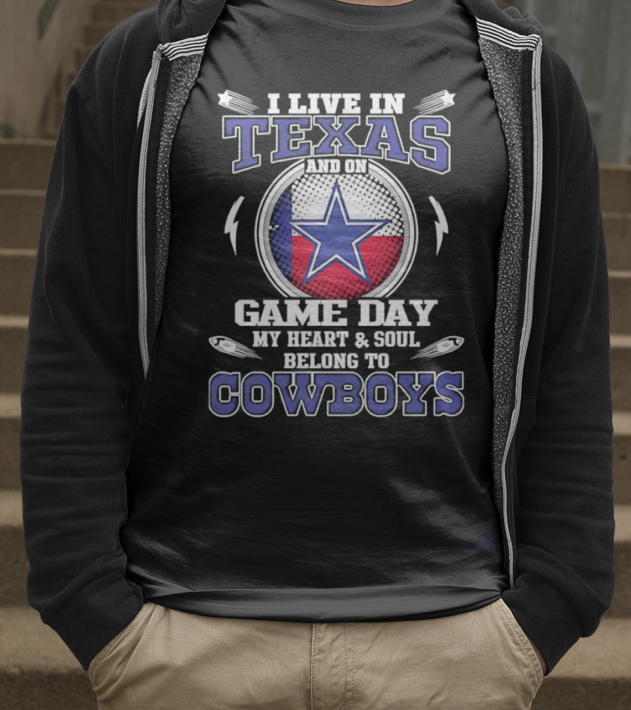 Texas Game Day Heart Soul Belong To Cowboys Dallas T-Shirt