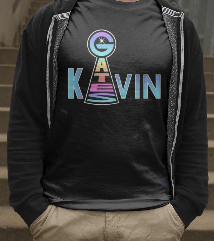 Kevin Gates Keyhole Gradient Text Art T-Shirt
