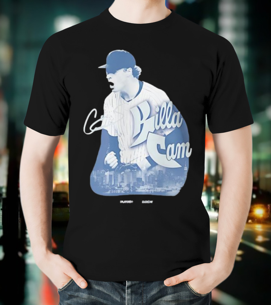Killa Cam New York Yankees Cityscape Pitcher Style T-Shirt