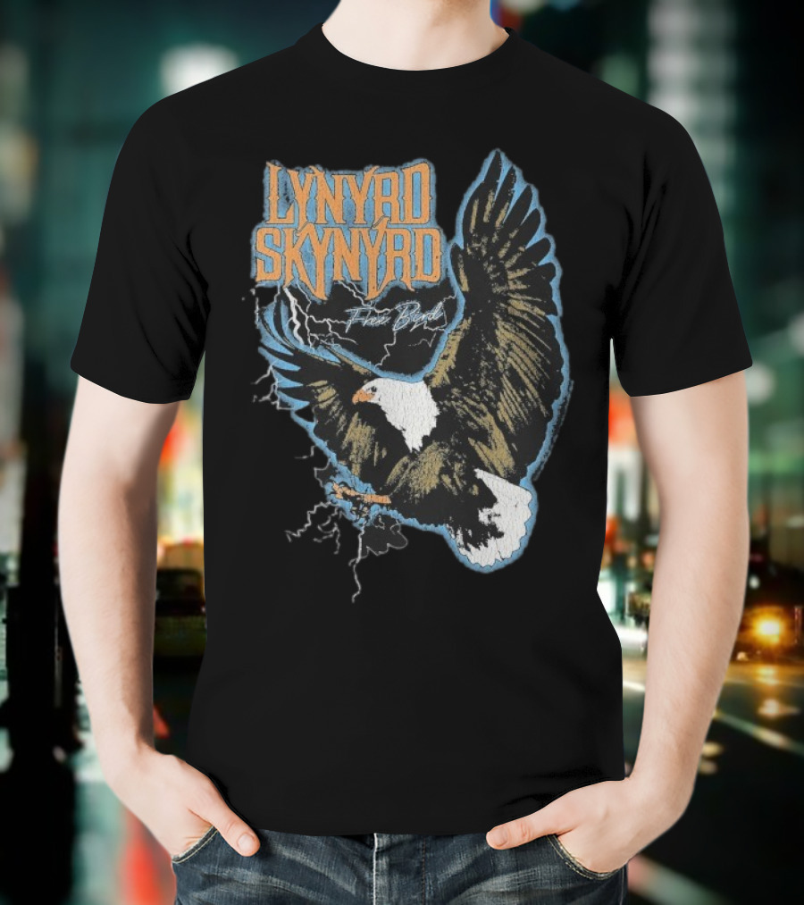 Lynyrd Skynyrd Free Bird Lightning Eagle Vintage Style T-Shirt