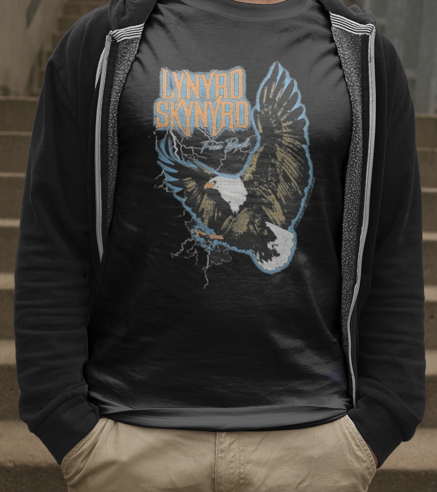 Lynyrd Skynyrd Free Bird Lightning Eagle Vintage Style T-Shirt