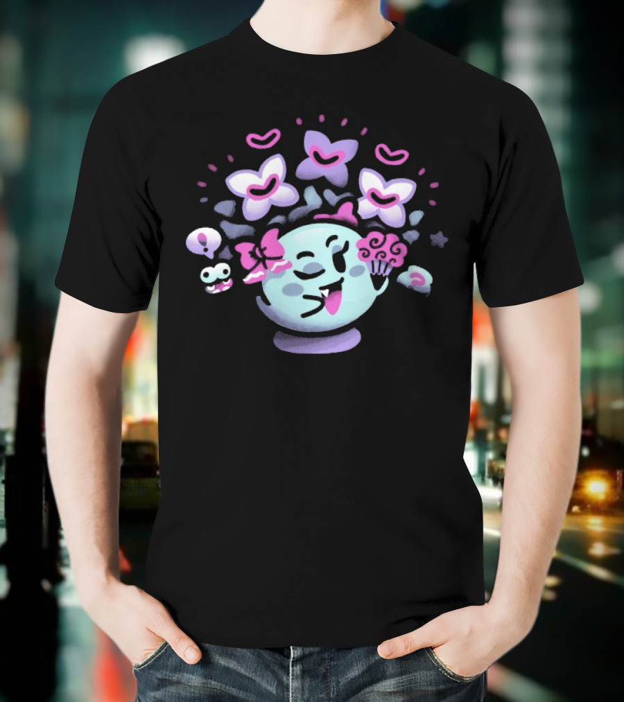 Minilla Forest Surprises Happy Planet With Butterflies And Flowers T-Shirt