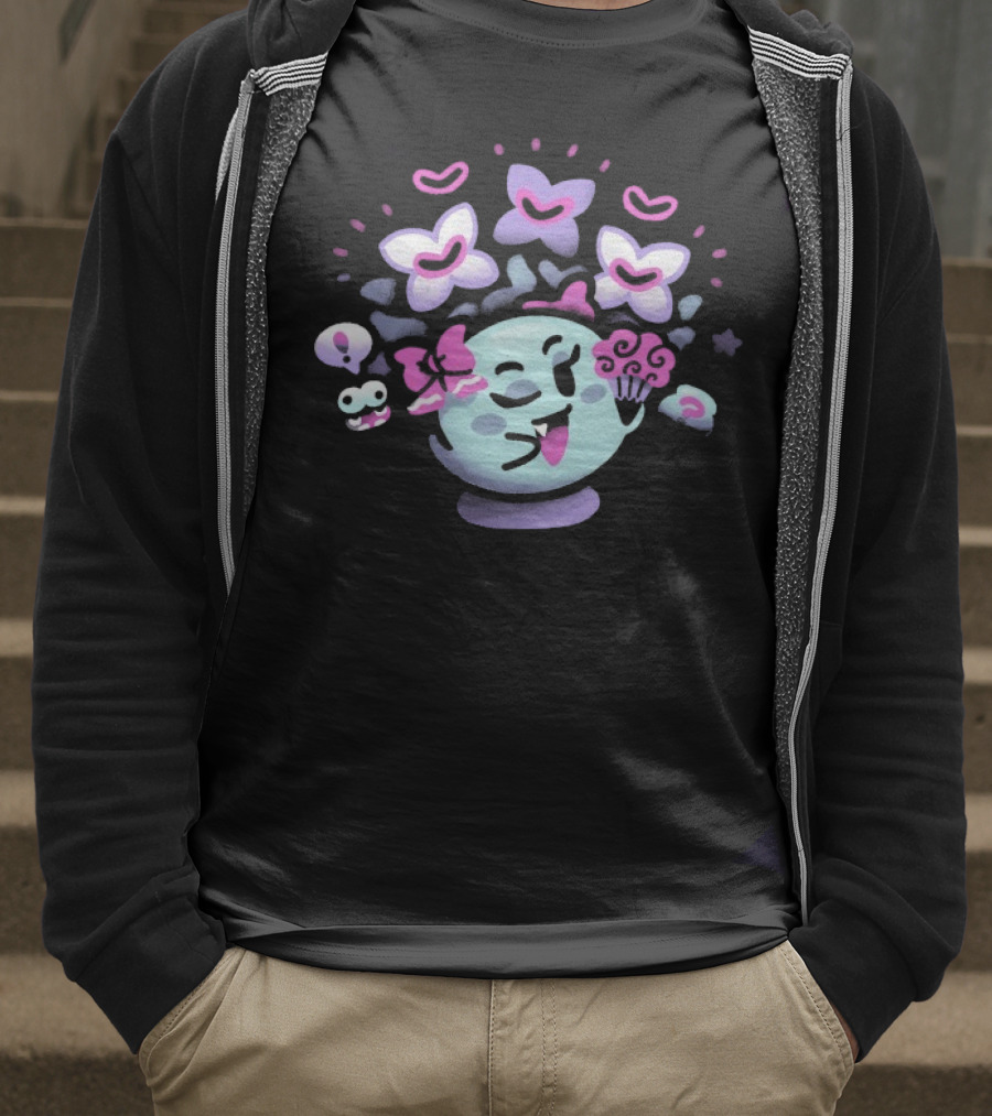 Minilla Forest Surprises Happy Planet With Butterflies And Flowers T-Shirt