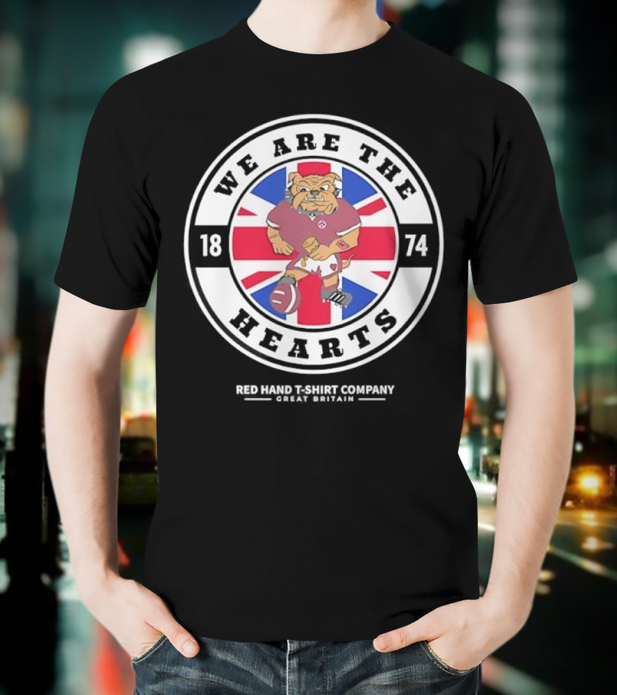 We Are The Hearts 1874 Red Hand Company Great Britain Union Jack Bulldog T-Shirt