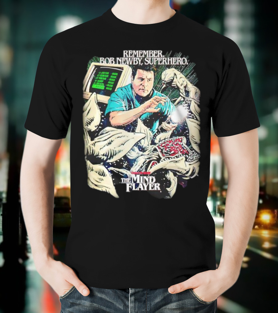 Stranger Things Season 2 Butcher Billy The Mind Flayer Remember Bob Newby Superhero T-Shirt