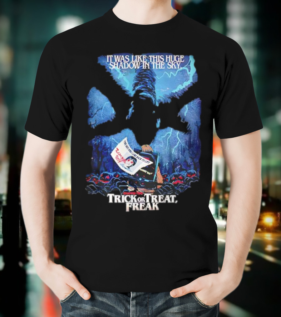 Stranger Things Season 2 Butcher Billy Trick Or Treat Freak Huge Shadow In The Sky T-Shirt
