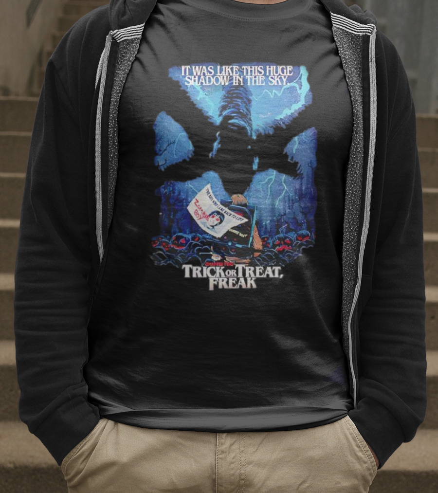 Stranger Things Season 2 Butcher Billy Trick Or Treat Freak Huge Shadow In The Sky T-Shirt