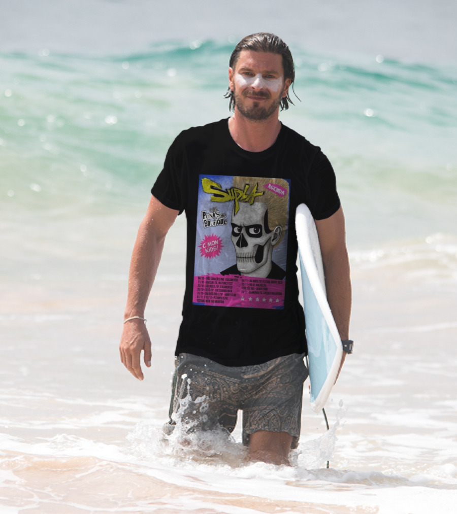 Supla Os Punks De Boutique C'mon Kids! 2025 Tour Agenda Festival Somos Rock T-Shirt