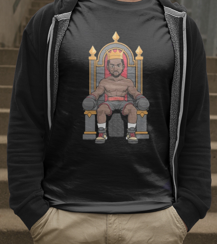 Terence Crawford Boxing Champion On Throne With Crown T-Shirt