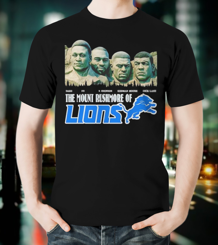 The Mount Rushmore Of Lions Sanders Johnson Moore Lane T-Shirt