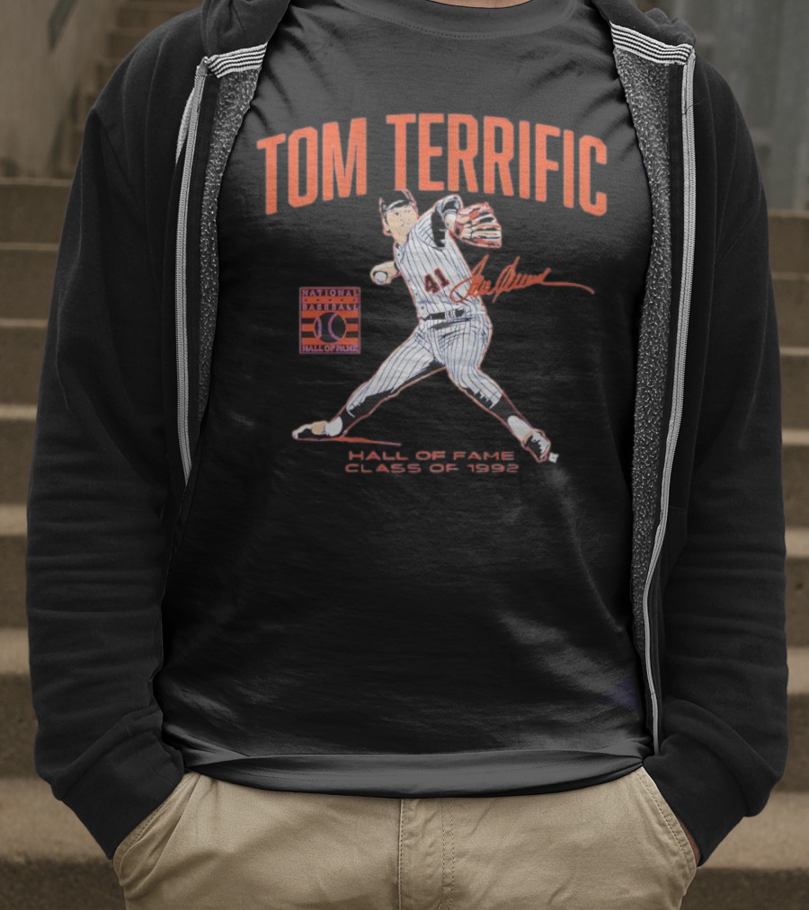 Tom Terrific National Baseball Hall Of Fame 1992 Class Signature T-Shirt