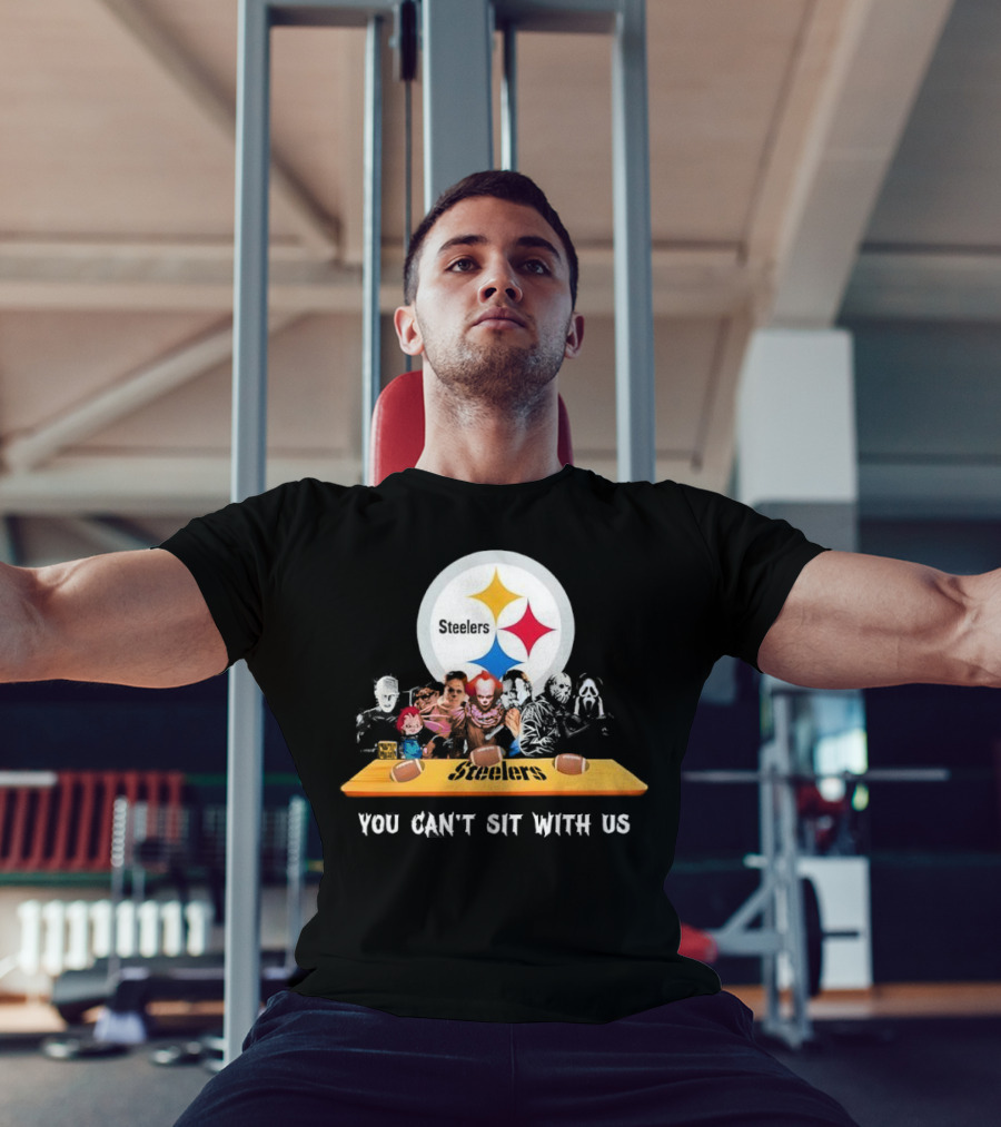 Pittsburgh Steelers Halloween Horror Movies You Can't Sit With Us T-Shirt