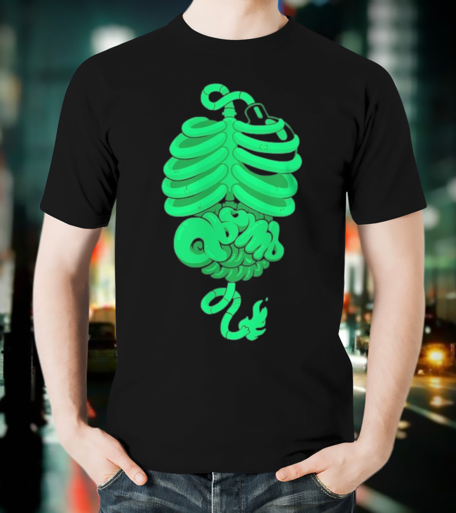 Qbomb Labs Neon Ribcage Gut Bomb T-Shirt