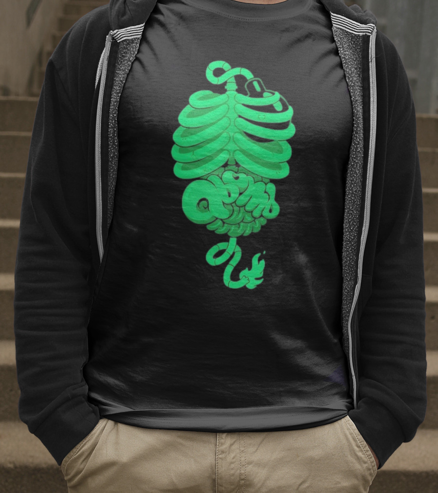 Qbomb Labs Neon Ribcage Gut Bomb T-Shirt