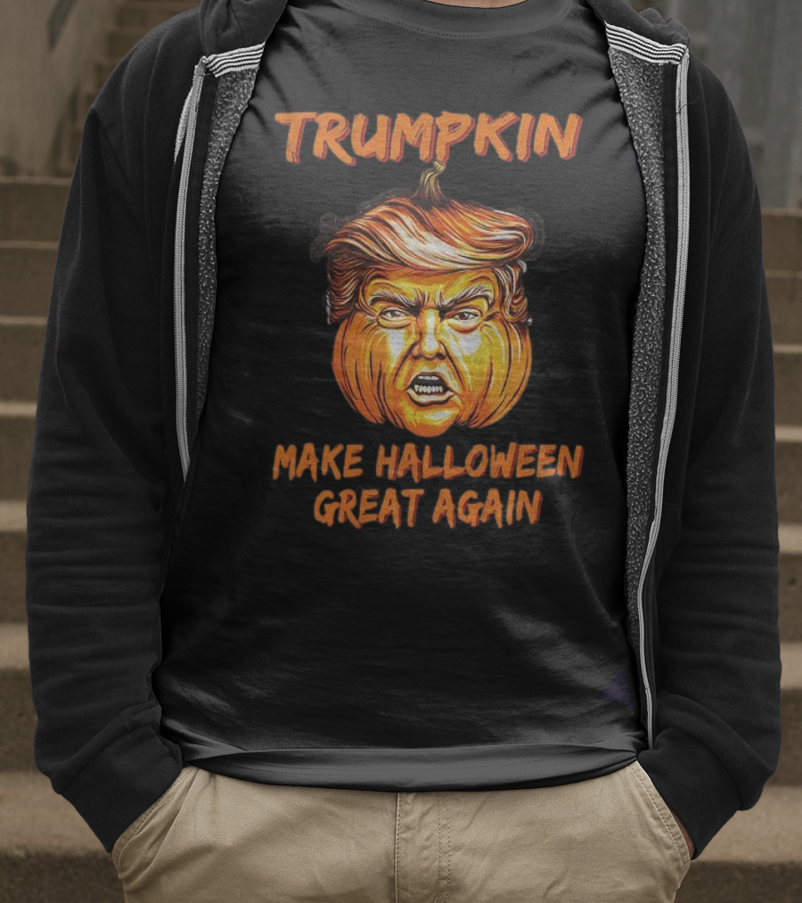 Trumpkin Make Halloween Great Again Political Parody Donald Trump T-Shirt