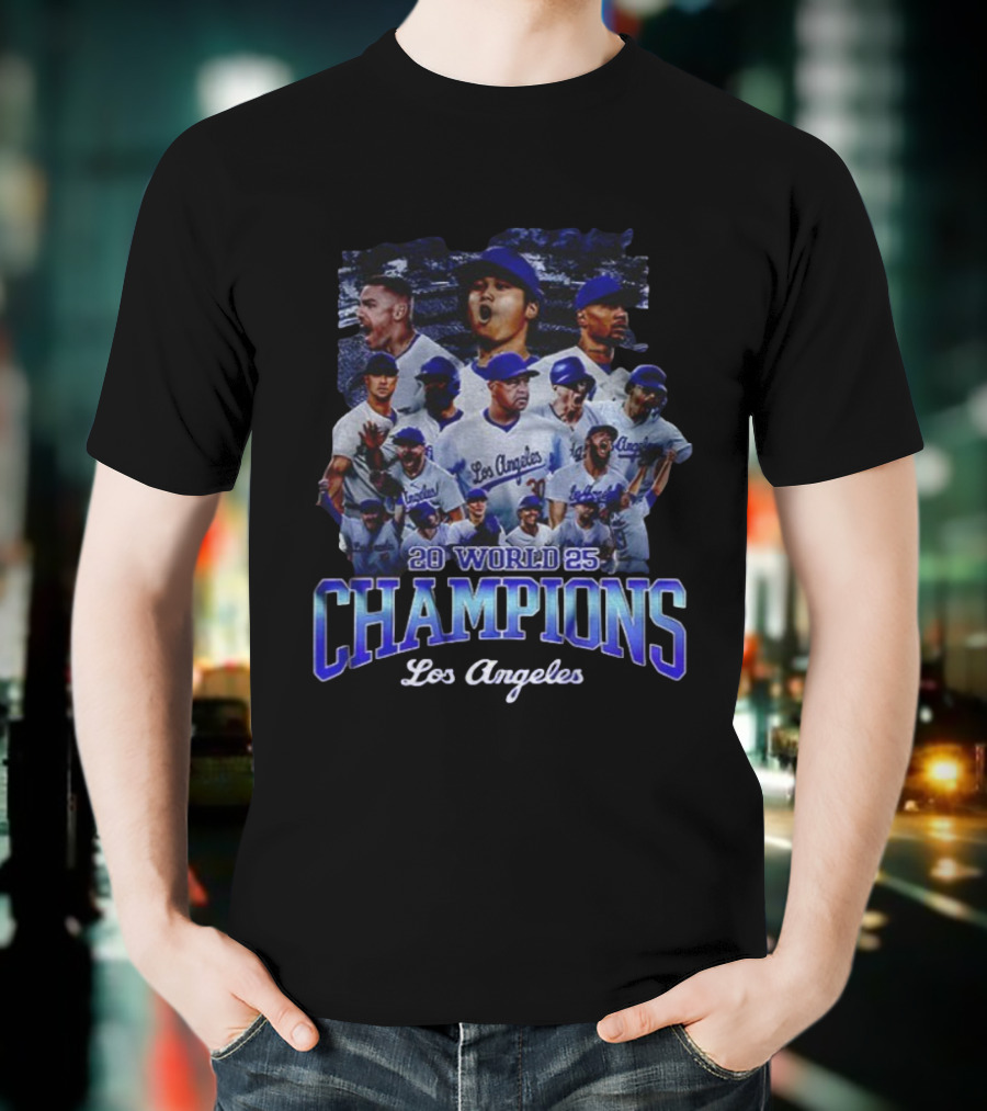 2025 World Champions Los Angeles Dodgers Back To Back Champions T-Shirt