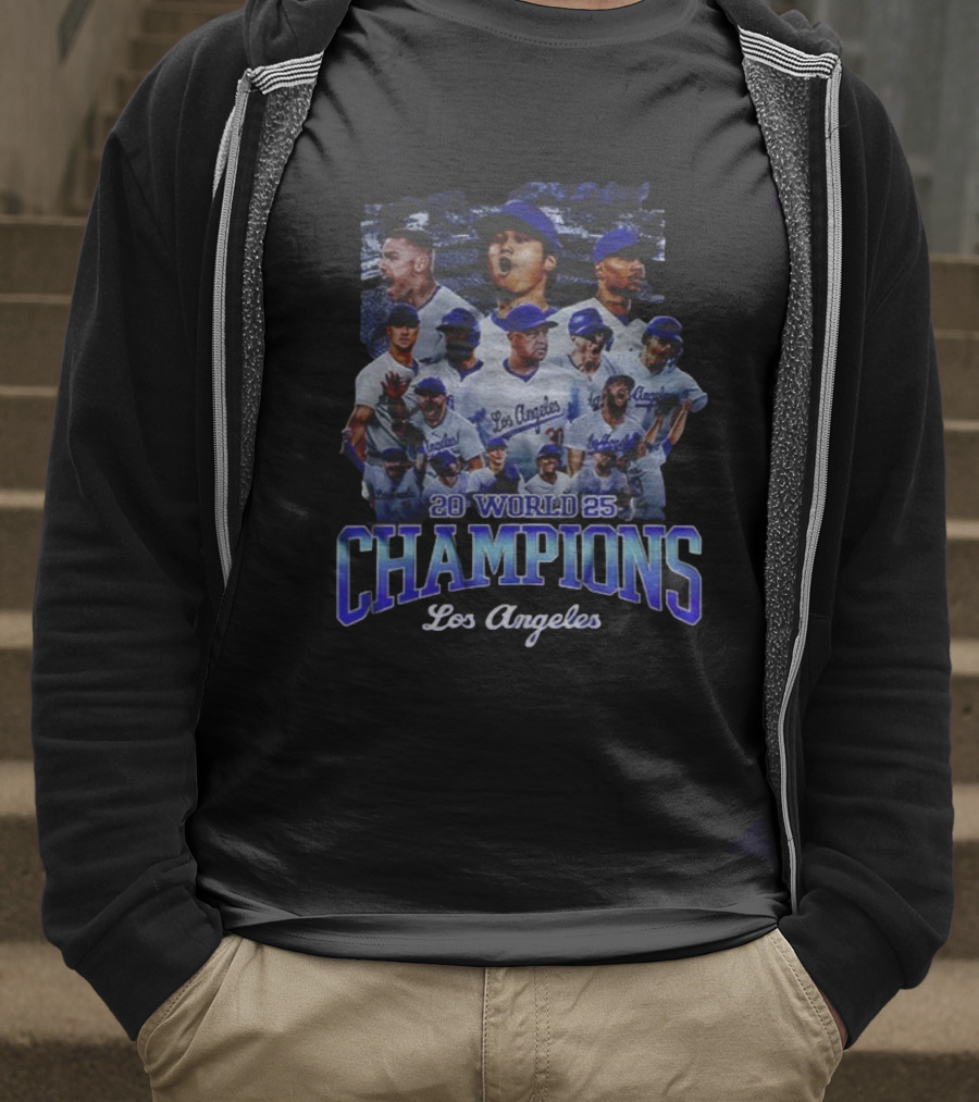 2025 World Champions Los Angeles Dodgers Back To Back Champions T-Shirt