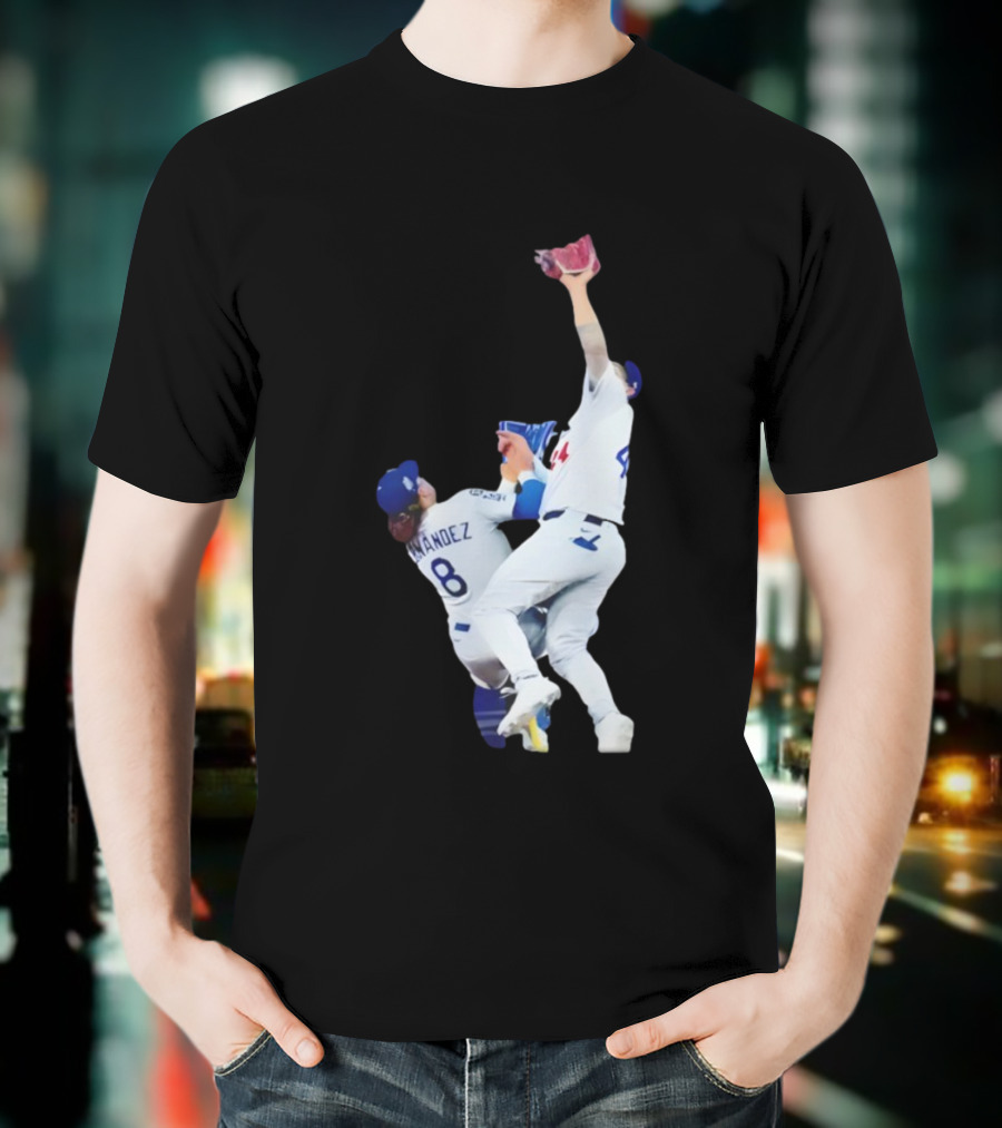 Andy Pages Hernandez Los Angeles Dodgers World Series Game 7 Catch Iconic Play T-Shirt