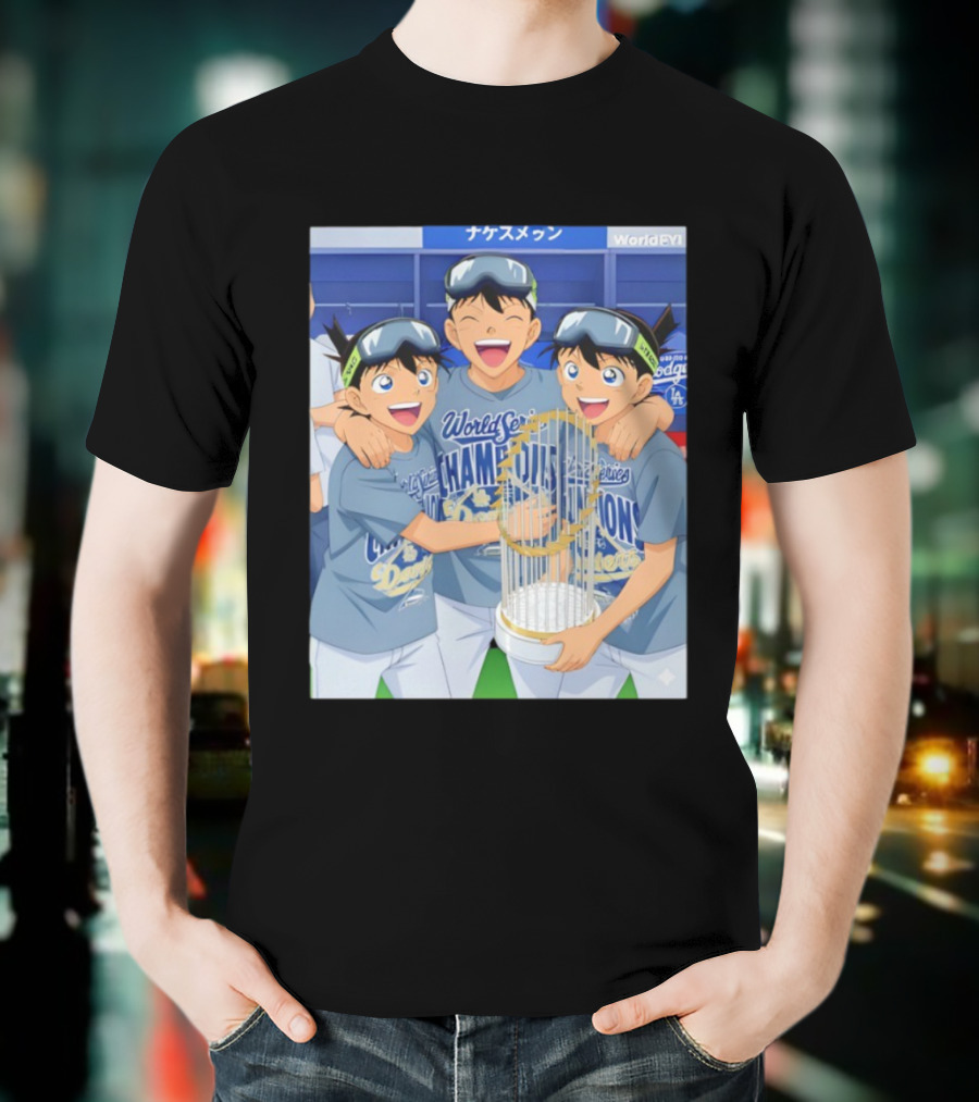 World Series Champions Dodgers Anime Celebration Dodgers Stadium 2025 T-Shirt
