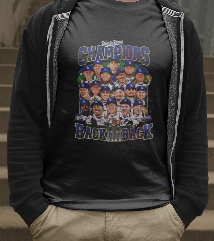 World Series Champions Back 2 Back Los Angeles Dodgers 2025 MLB Players T-Shirt