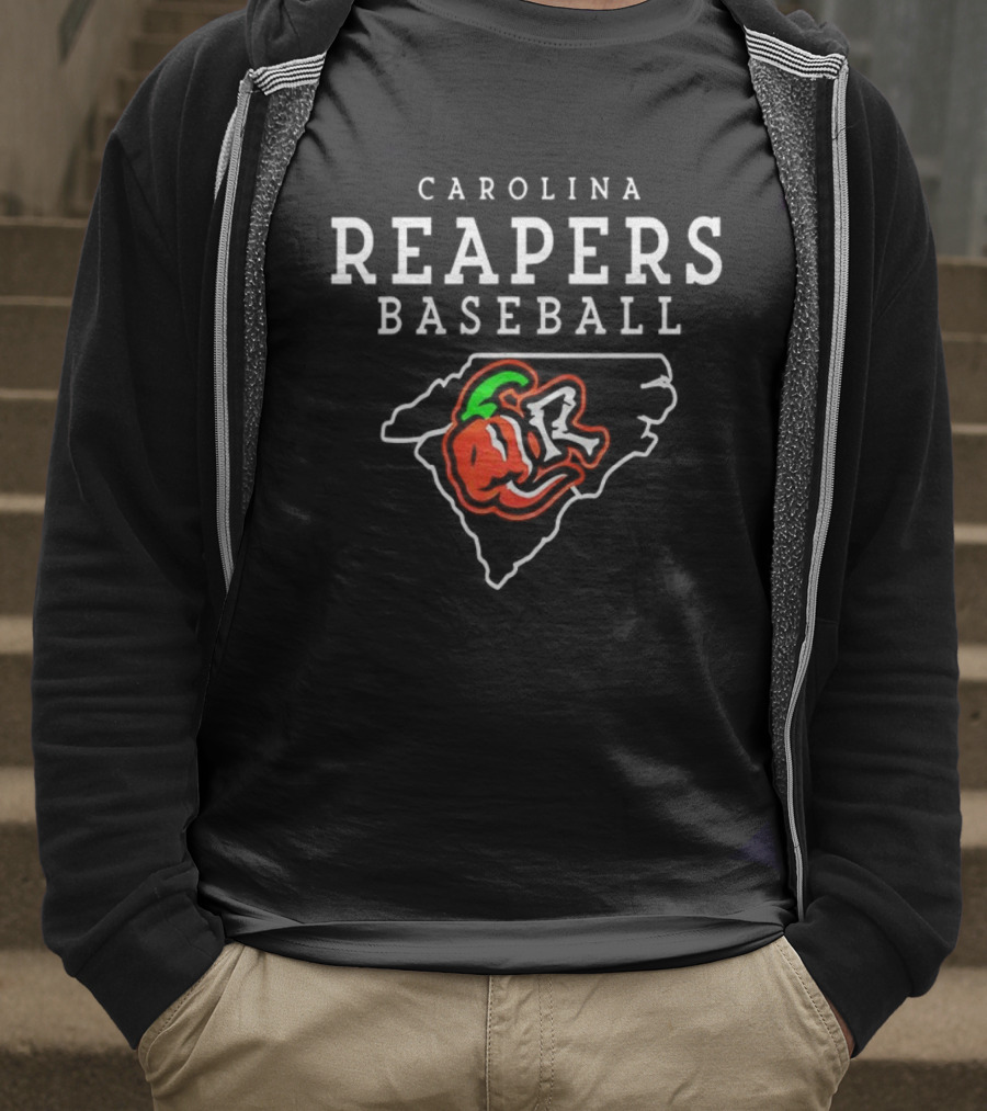 Carolina Reapers Baseball CR North Carolina Map 2026 T-Shirt
