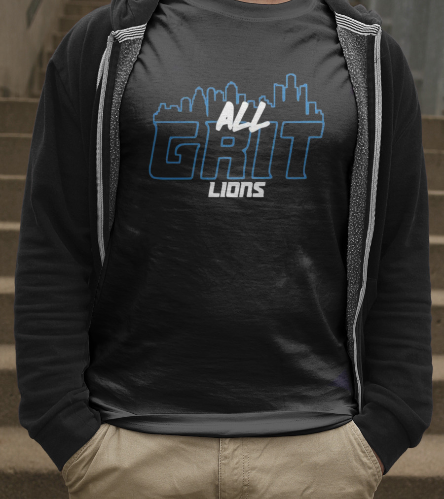 Detroit Lions All Grit Skyline Lions T-Shirt
