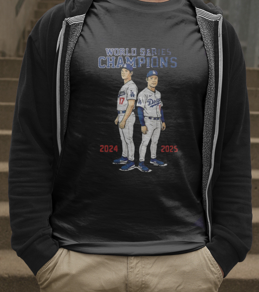 Dodgers World Series Champions 2024 2025 Ohtani Yamamoto T-Shirt