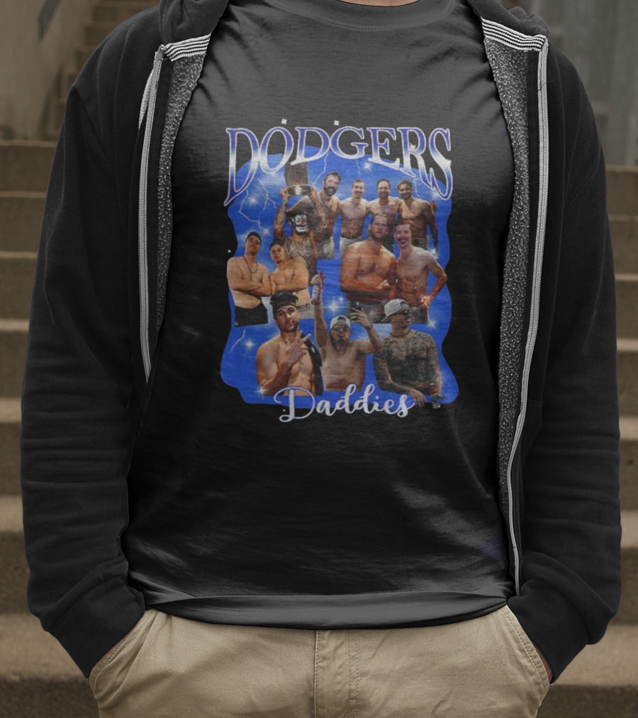 Los Angeles Dodgers Daddies 2025 World Series MLB Champions Celebration T-Shirt