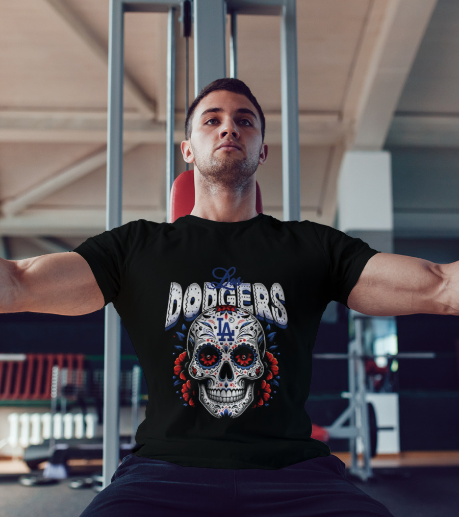 Los Angeles Dodgers Sugar Skull Día De Los Muertos 2025 World Series MLB T-Shirt