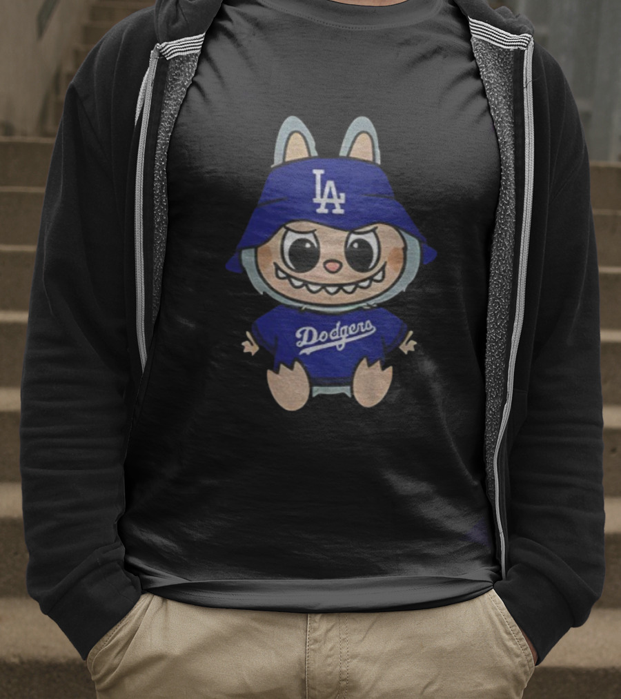 Funny Labubu Los Angeles Dodgers World Series 2025 Champions Meme T-Shirt