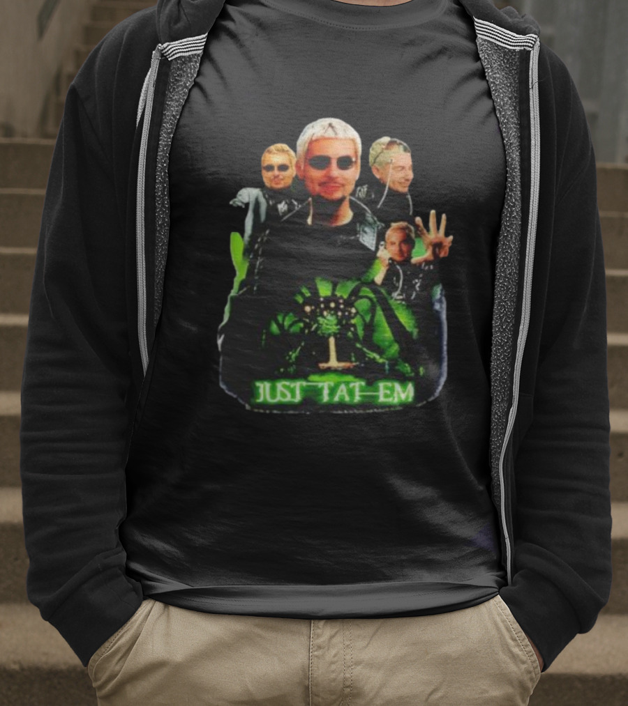 Justin Barona Just Tat Em Matrix Parody 90s Pop Culture T-Shirt