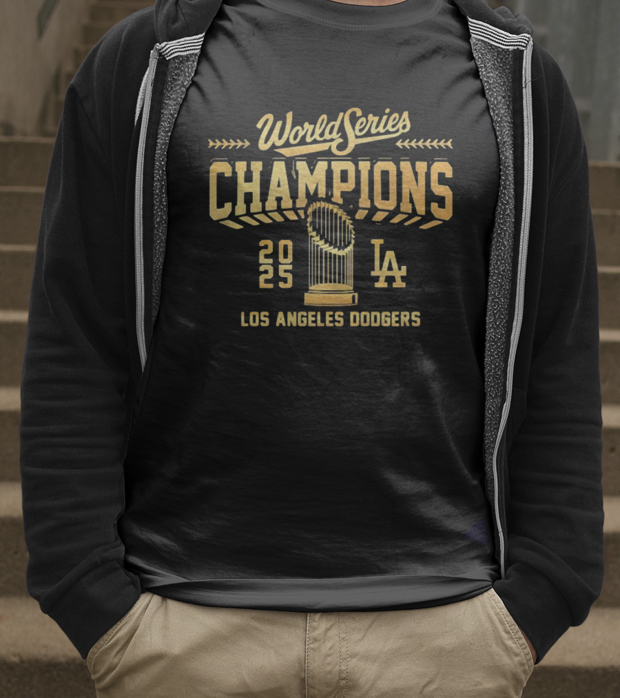 World Series Champions 2025 Los Angeles Dodgers Trophy LA T-Shirt