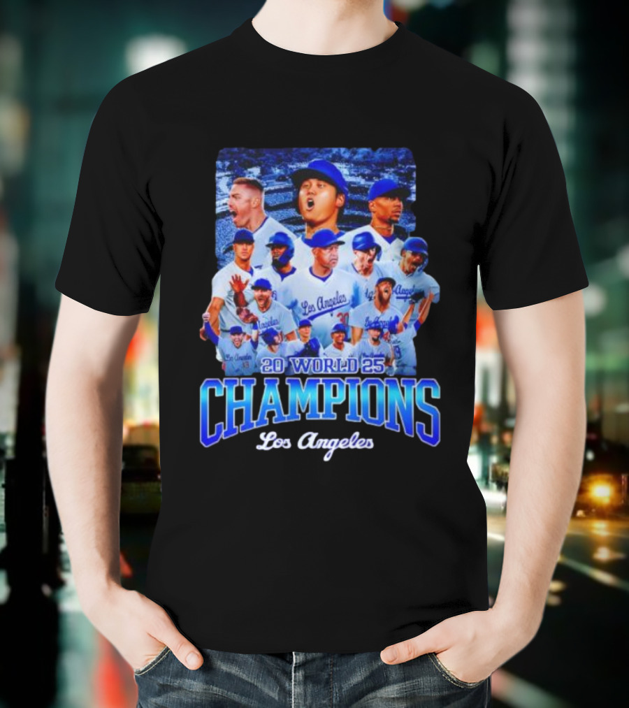 Los Angeles 2025 World Champions Dodgers Team T-Shirt