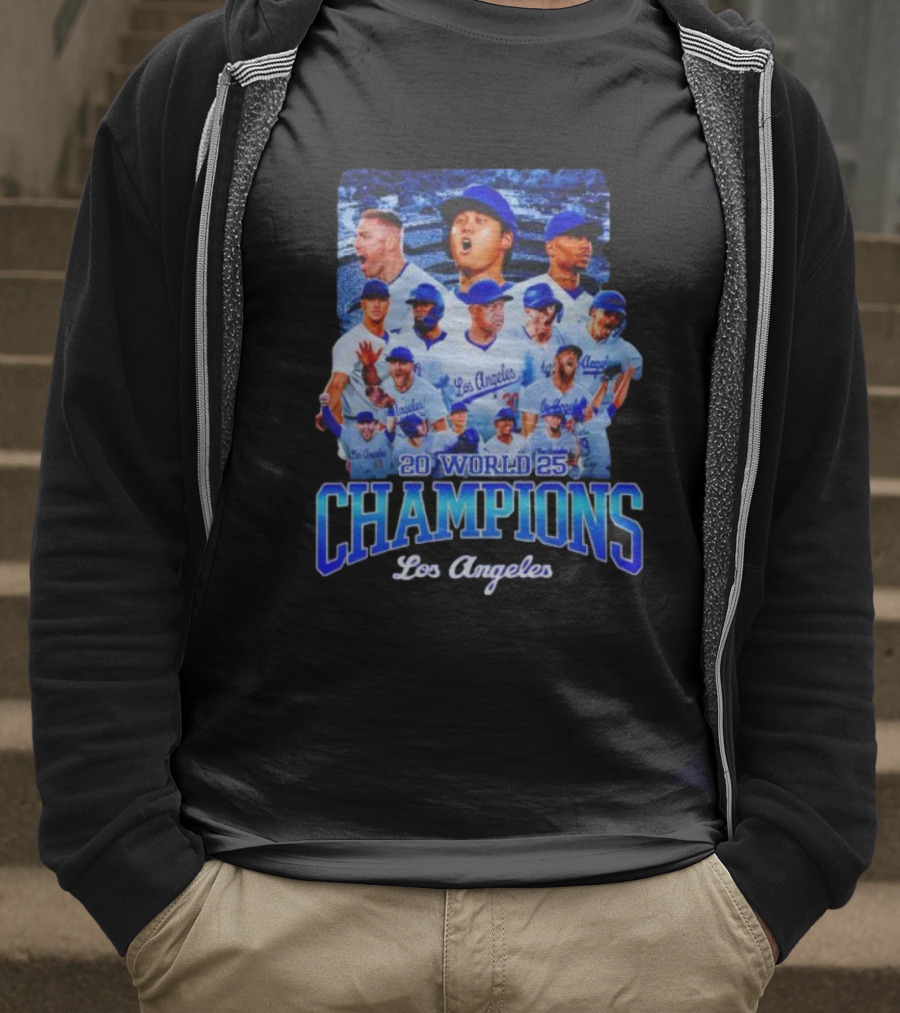 Los Angeles 2025 World Champions Dodgers Team T-Shirt