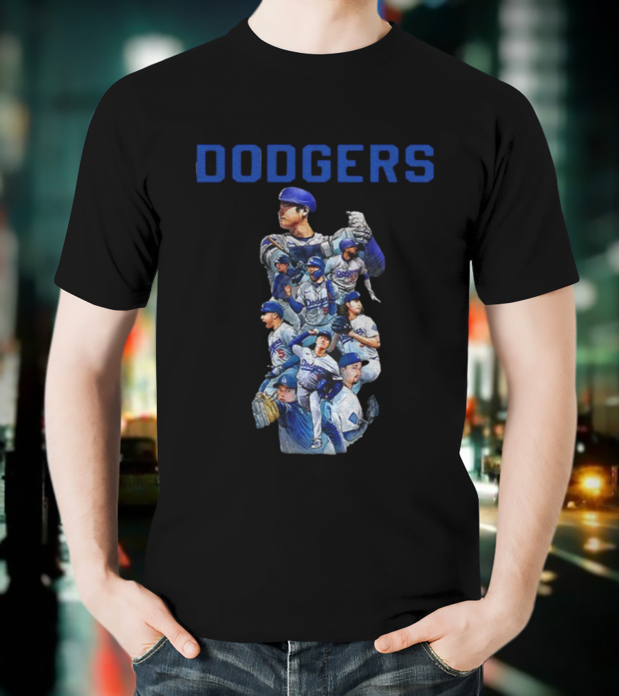 Los Angeles Dodgers 2025 World Series Champions Players Cartoon T-Shirt