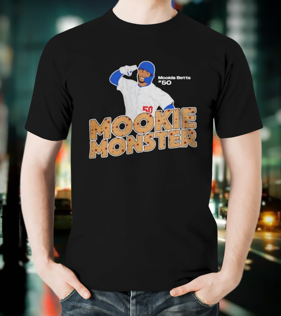 Los Angeles Dodgers Mookie Betts Mookie Monster #50 2025 World Series Champions T-Shirt