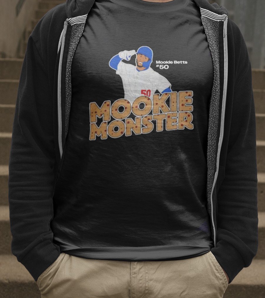 Los Angeles Dodgers Mookie Betts Mookie Monster #50 2025 World Series Champions T-Shirt